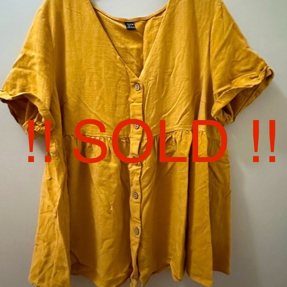 !! SOLD !! Mustard yellow maternity shirt - Picture 1 of 3